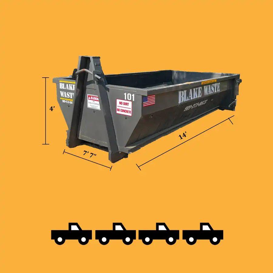 10 yard roll off dumpsters in wake forest